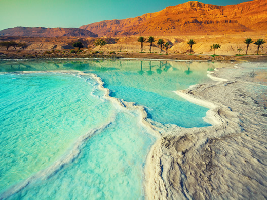 Relaxing at Dead Sea on vacation to Jordan